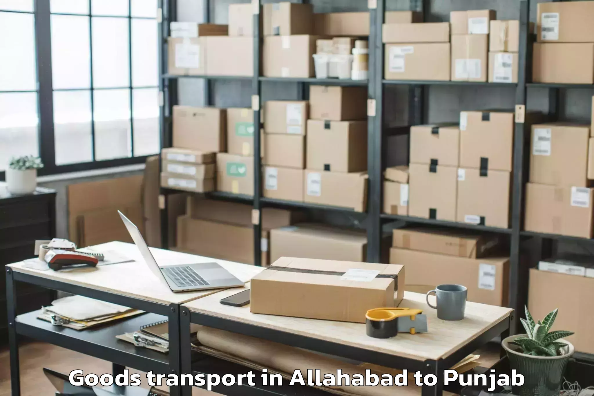 Affordable Allahabad to Nurpur Kalan Goods Transport